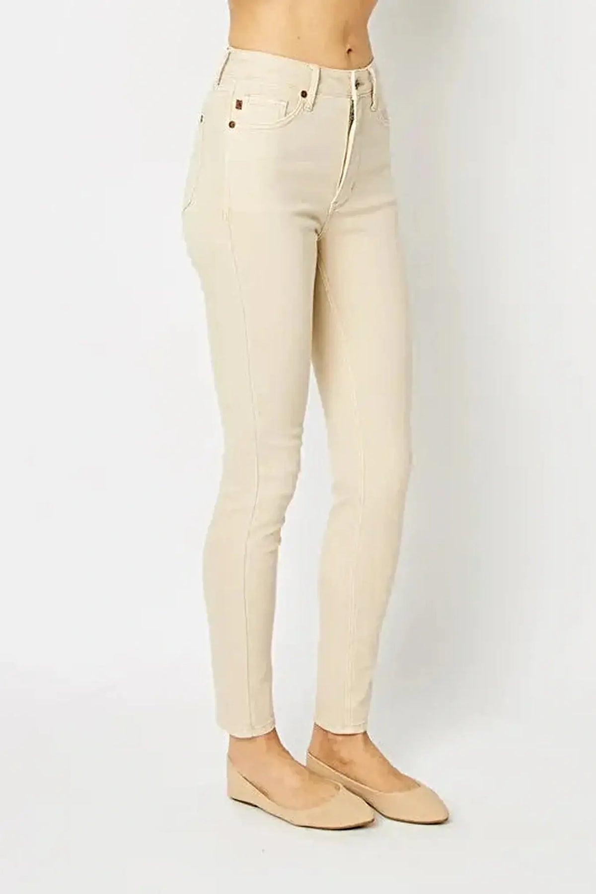 Judy Blue Full Size Garment Dyed Tummy Control Skinny Jeans -