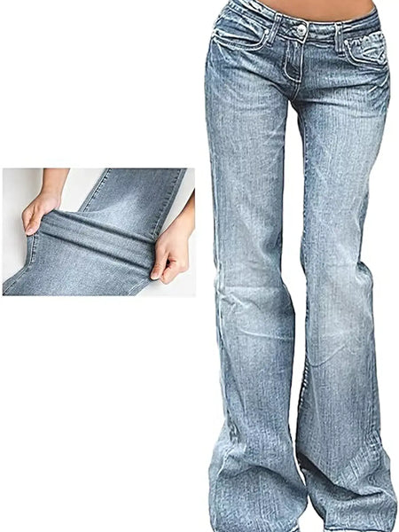 Low Rise Flare Jeans -
