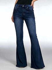 Full Size Vintage Wash High-Waisted Flare Jeans Plus Size -