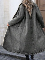 Sherpa Lined Longline Denim Jacket -