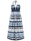 Tie-Dye Halter Neck Dress