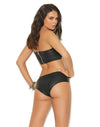 Elegant Moments 30020 2 PC Set, Wet Look bandeau top, nail heads & shorts