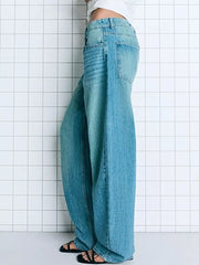 Wide Leg Washed Jeans -