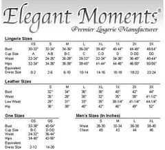 Elegant Moments IS-L1184 Open Bust Camisette in Black Leather with Adjustable Garters - Size S - Leather Bra Set