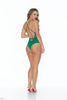 Escante  37404, Embroidered lace deep plunge front w/criss cross back teddy