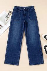 Straight Leg Mid-Rise Shift Jeans -
