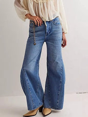 Washed Wide Leg Jeans -