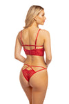 Oh La La Cheri EL-Cherry Strappy Lace Unlined Underwire Bra & Panty Set