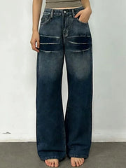 Washed Wide Leg Jeans -