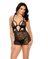 Elegant Moments 44155 Lace babydoll Set na may underwire demi cups