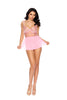 Elegant Moments 44169  Embroidered lace and mesh babydoll with underwire cups,