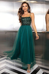 Lace-Up Backless Mesh Dress