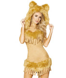 ROMA 4872 - 1 pc The Bashful Lion Faux Fur Womans Costume