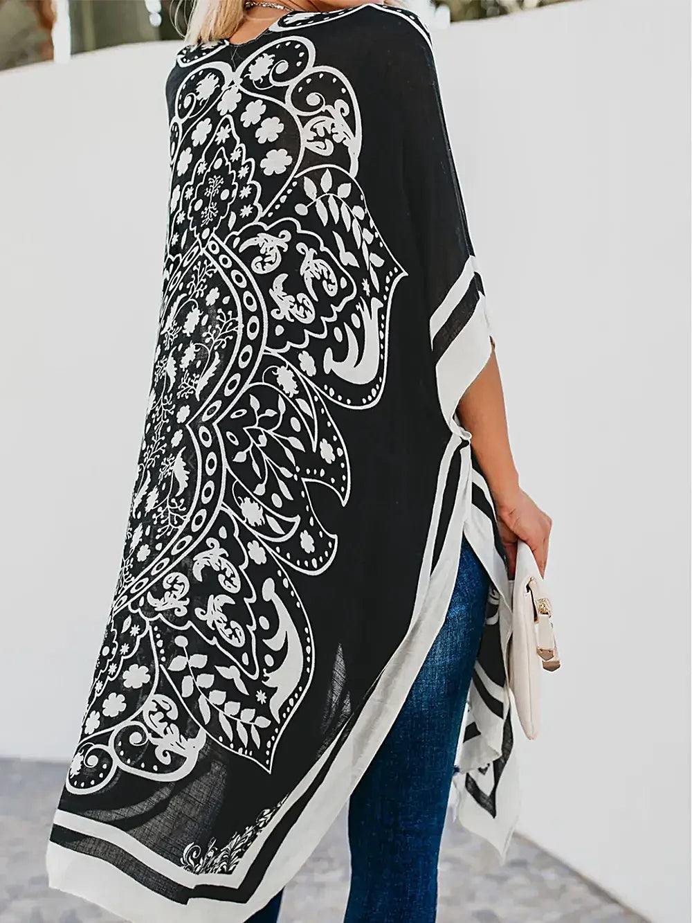 Printed Open Front Cover-Up -