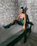 ROMA  4968 - 3pc Kinky Unicorn Womans Costume, Reg.$115