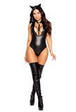 ROMA 4978 - 2pc Fierce Catwoman Faux Leather Womans Costume