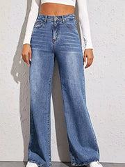 High-Waisted Wide Leg Jeans -