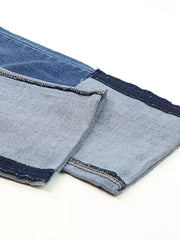 High Waist Distressed Straight Leg Jeans -