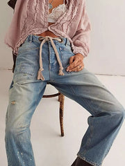 Washed Relaxed Fit Jeans -