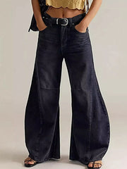 Washed Wide Leg Jeans -