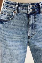 Judy Blue Full Size High Waist Marlow Arc Leg Jeans with Double Waistband Plus Size -