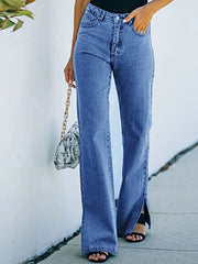 Slit Hem Bootcut Jeans -