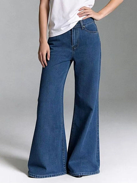 High-Waisted Flare Leg Jeans -