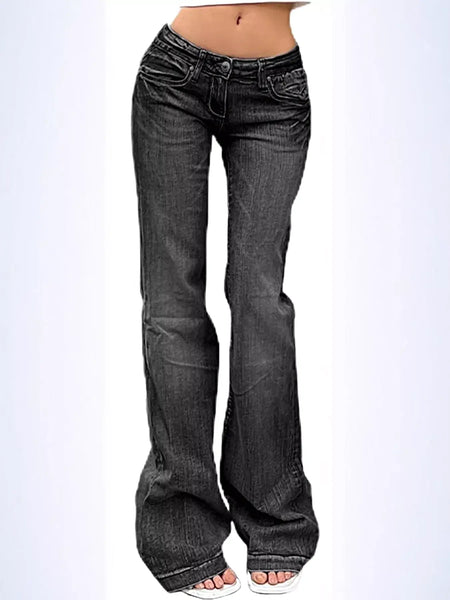 Low Rise Flare Jeans -