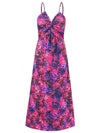 Twisted Printed V-Neck Cami Dress