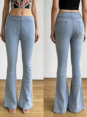High-Waisted Flare Jeans -