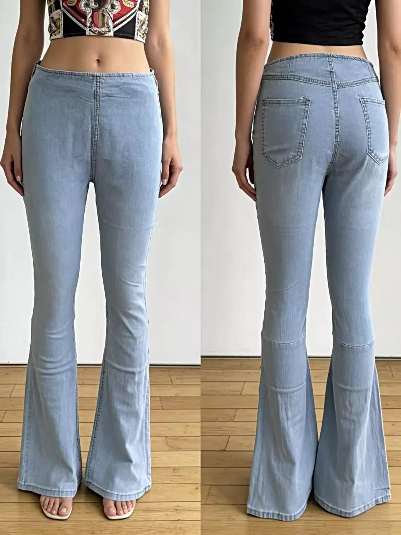 High-Waisted Flare Jeans -