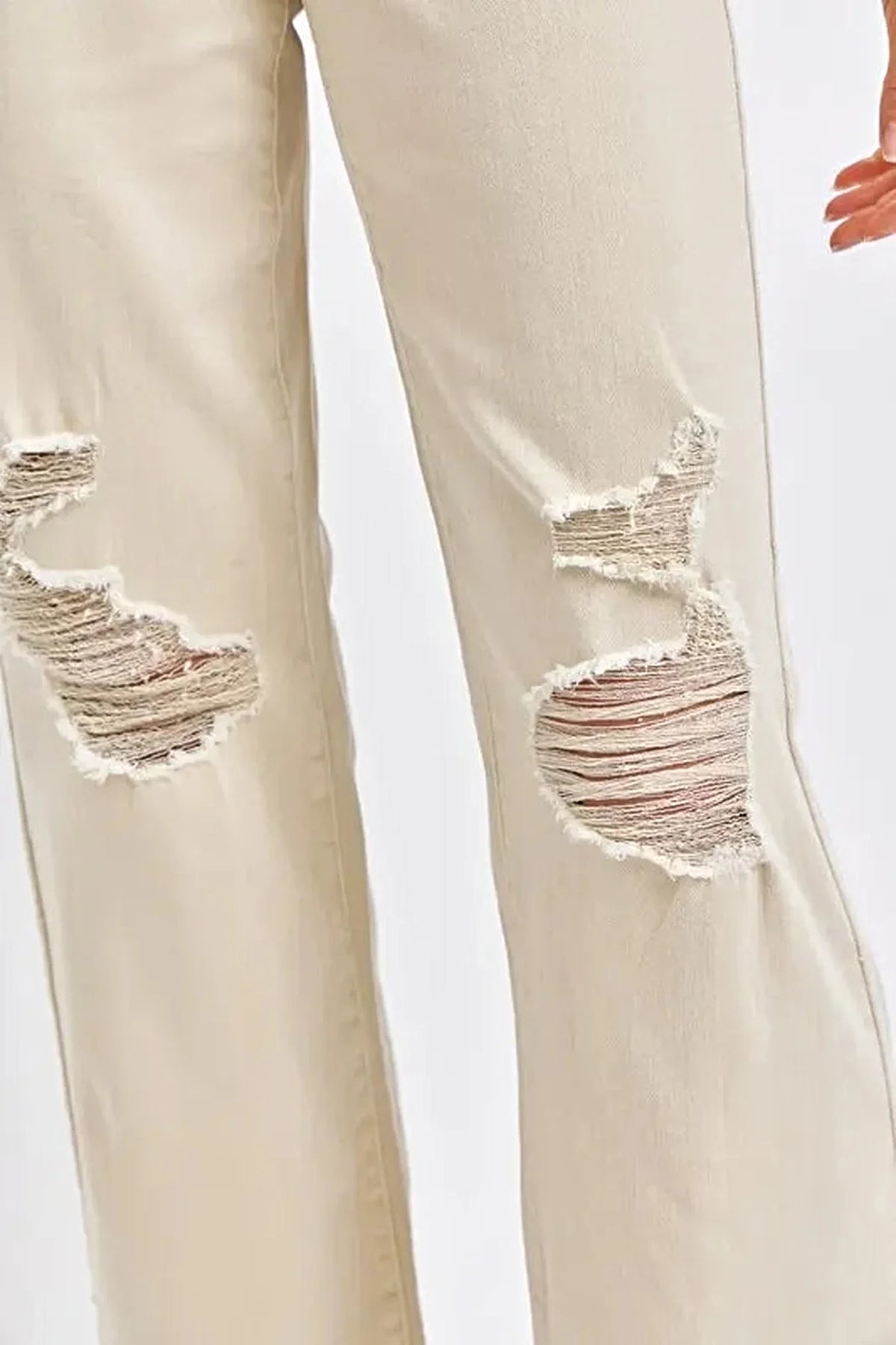 Judy Blue Full Size High Waist Distressed Wide Leg Jeans -