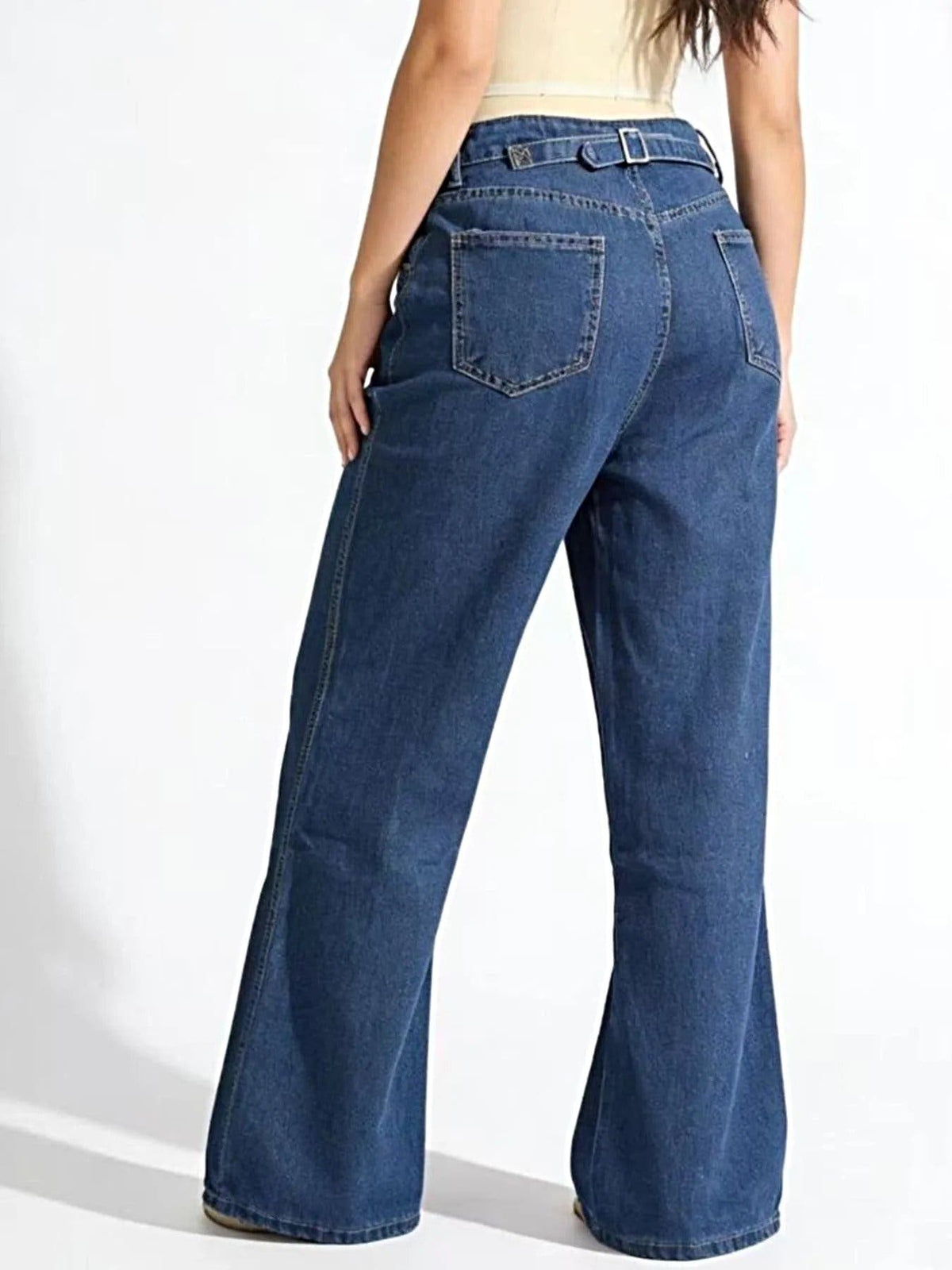 High-Waisted Wide Leg Jeans -