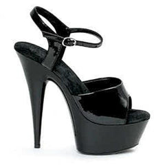 Ellie Shoes E-609-Juliet 6" Pointed Stiletto Women's Sandals in Black - Elegant sexy stiletto shoes for a luxurious look.