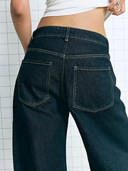 Wide Leg Washed Jeans -