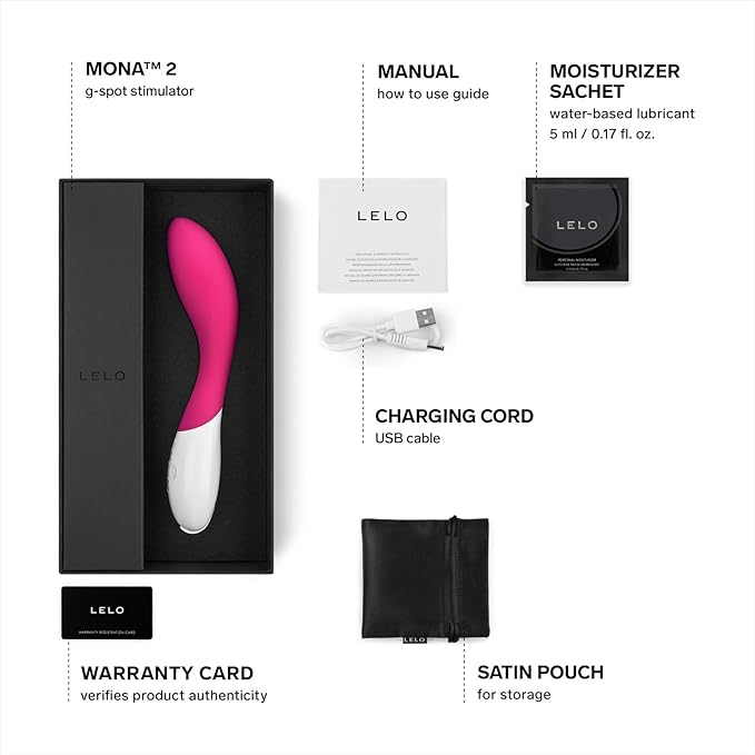 LELO Mona 2 G-Spot Vibrator in cerise color, showcasing its elegant design and powerful features for ultimate pleasure.