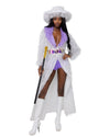 ROMA 6199 - 4PC High-Roller Lady Pimp Womans Costume