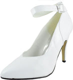 Ellie Shoes IS-E-8221 5" Heel Pump With Ankle Strap, Yellow 6, & White 10