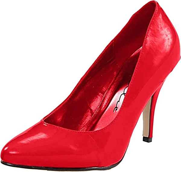 Ellie Shoes IS-8400 4" Heel B Width High Heel Pumps in Black, Red, White - Sizes 5 to 14 - "B" Width Pump