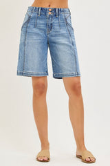 RISEN 2-Button Slouchy Jorts with Pockets -