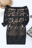 Off-Shoulder Long Sleeve Lace Dress