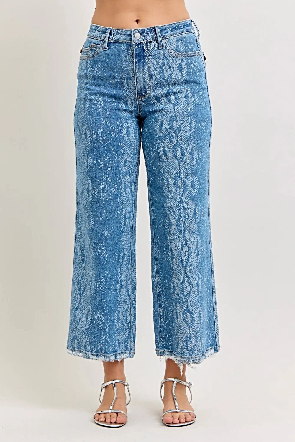 Judy Blue High Rise Ankle Wide Leg Jeans -