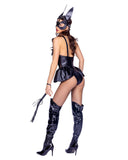 ROMA 6394 - 2 pc Dark Room Bunny Womans Costume Faux Leather