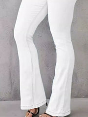 Full Size Wash High-Waisted Flare Jeans Plus Size -