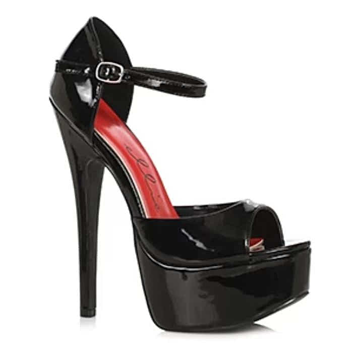 Elegant Ellie Shoes E-652-Bambi 6.5 inch stiletto sandals for women in black, perfect for evening wear and sophisticated occasions.