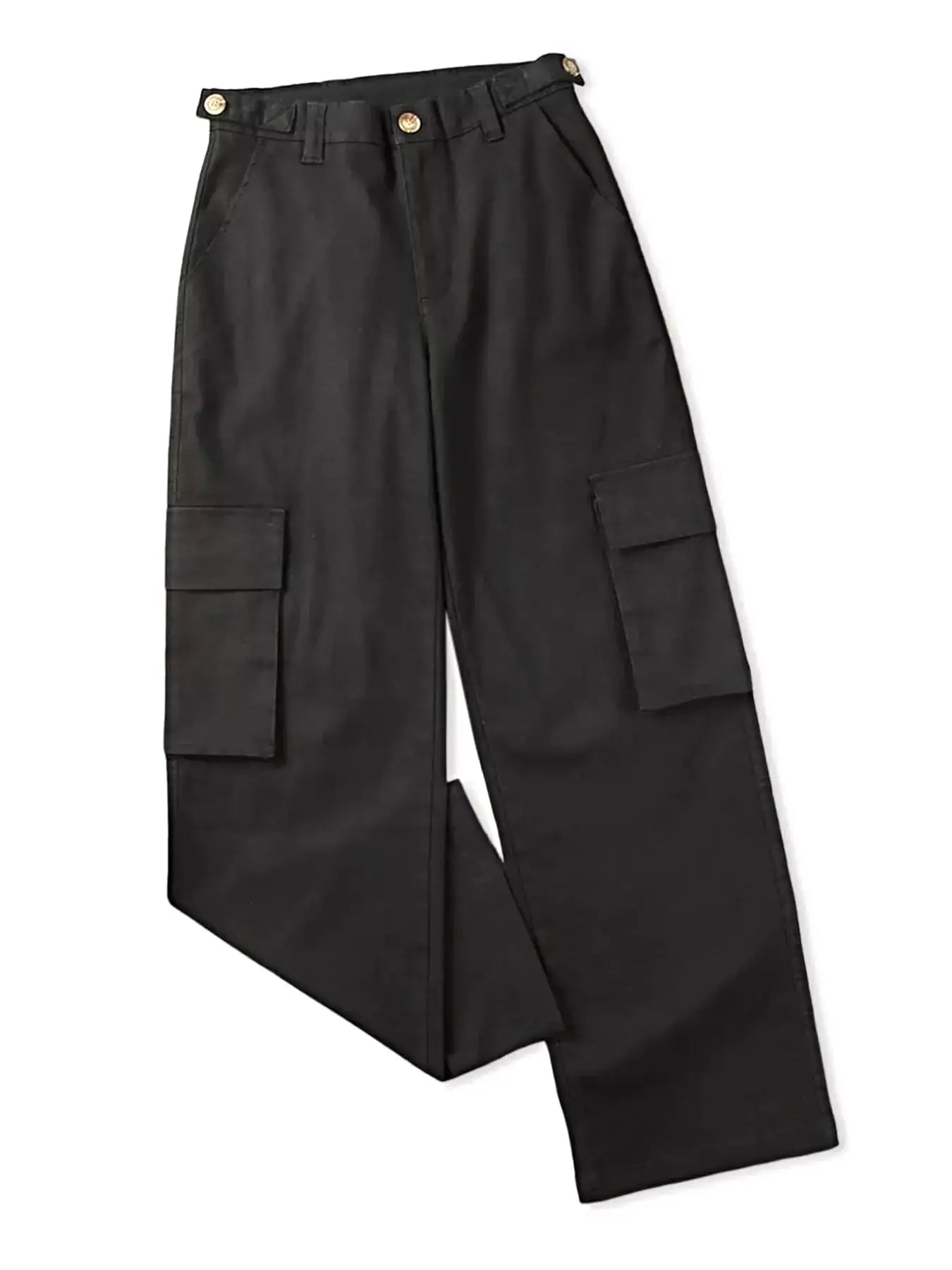 High-Waisted Wide Leg Cargo Jeans -