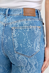 Judy Blue High Rise Ankle Wide Leg Jeans -
