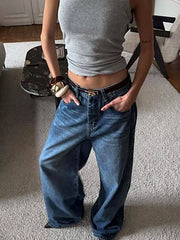 Wide Leg Relaxed Fit Jeans -