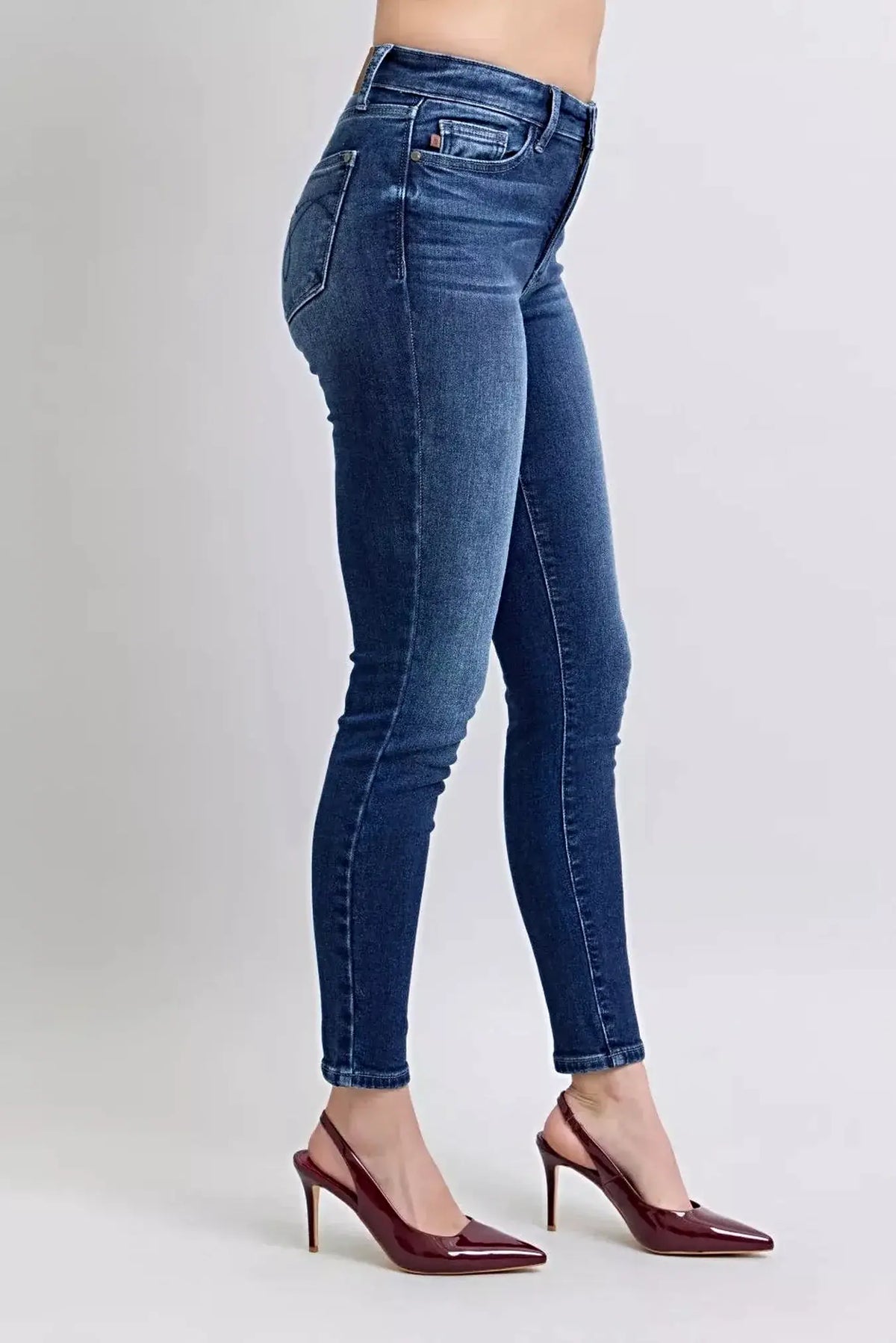 Judy Blue Full Size Washed Thermal Skinny Jeans Plus Size -