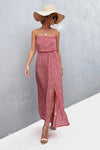 Strapless Split Maxi Dress